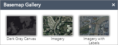 Use Basemap Gallery.